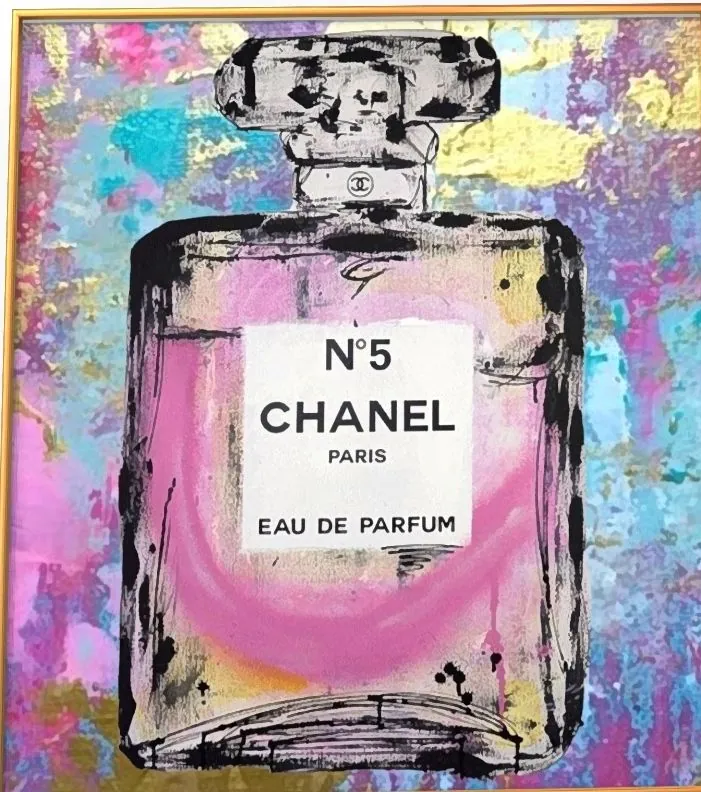 Opera N°5 di RO5, flacone di profumo in stile Pop Art