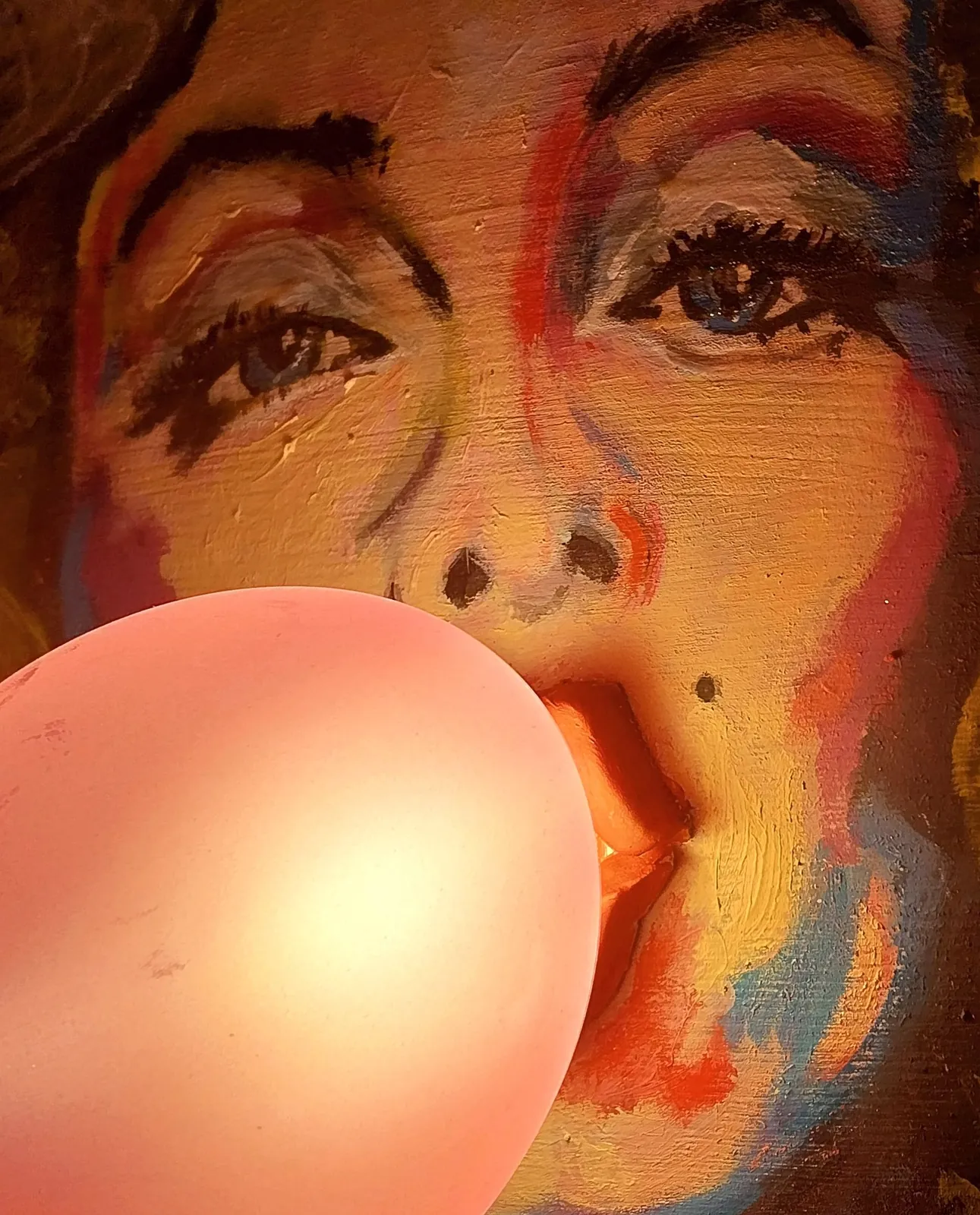 Ritratto Pop Art con gomma da masticare di RO5